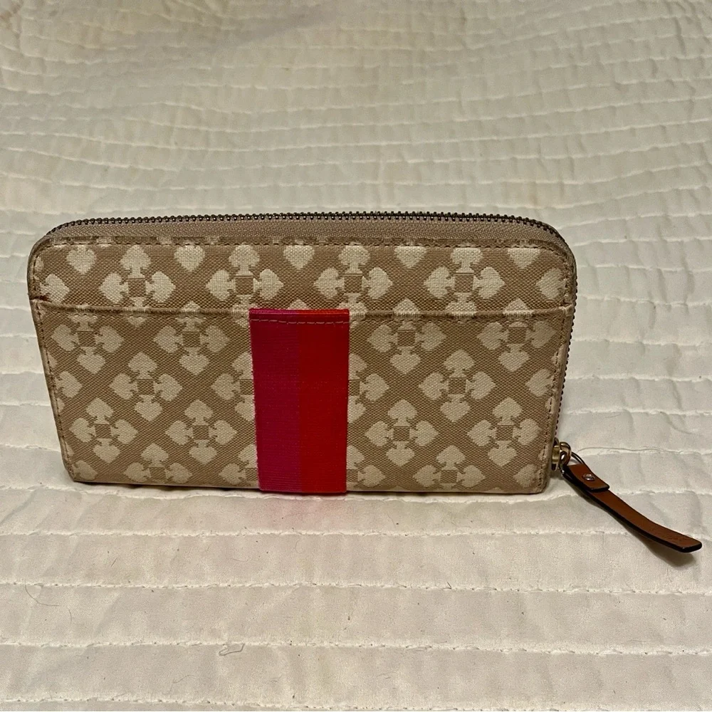 Kate Spade Stucco Beige and Tan Long Wallet